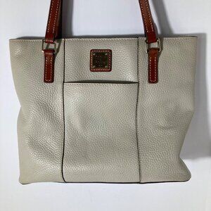 Womens Vintage Dooney & Bourke Pebbled Leather Lexington Shoulder Hand Bag Bone